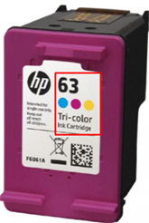 HP 63 Tri-color Ink Cartridge - Standard Yield