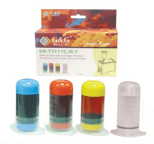 Universal Ink Cartridge Refill Kit - Cyan,Magenta, and Yellow