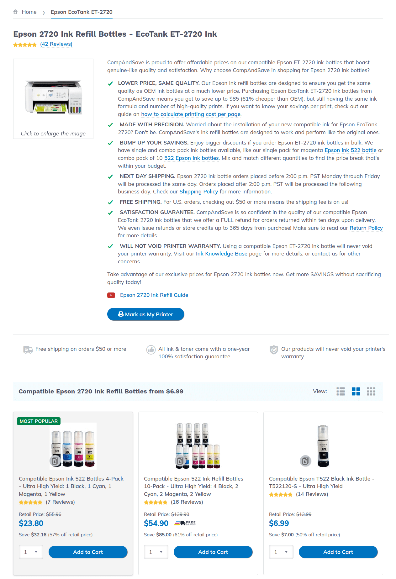 printer search result